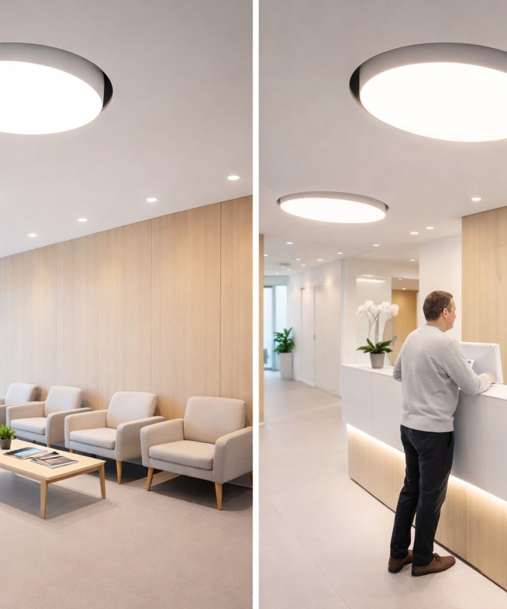 Einbauleuchten in großem Format für moderne Büro- und Objektbeleuchtung